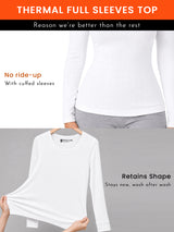 Women Round Neck Full Sleeves Thermal Top with Thin Fabric and High Warmth for Optimum Heat in Cold Weather