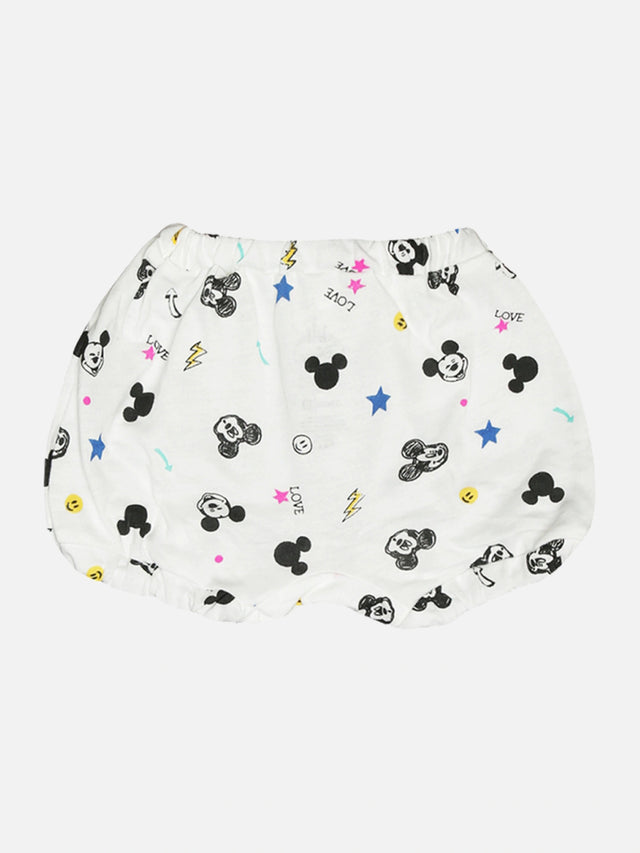 Baby Mickey and Friends 100% Cotton Bloomer with Inner Elastic for Everyday Innerwear Comfort - Pack of 3