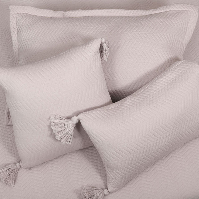 King Size Cotton Jersey Bedcover Chevron Green - Bodycare