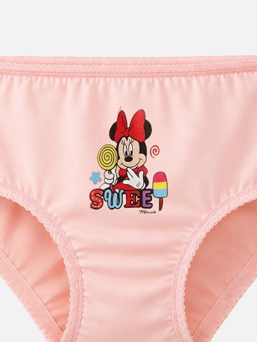 Girls Minnie & Friends 100% Cotton Panty Top Elastic Pack of 3