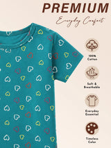 Girls 100% Cotton T-Shirt Round Neck Half Sleeves Pack of 2