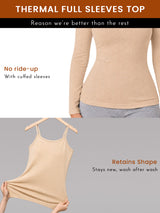 Women Round Neck Sleeveless Thermal Top for Winter Base Layering, Cold-Weather Comfort and Everyday Innerwear - Pack of 1