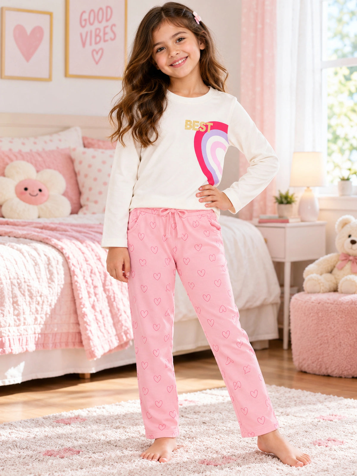 Girls Clothing Set for Everyday Casual Wear, Easy Styling, Comfort and Regular Wardrobe Essentials for Daily Use