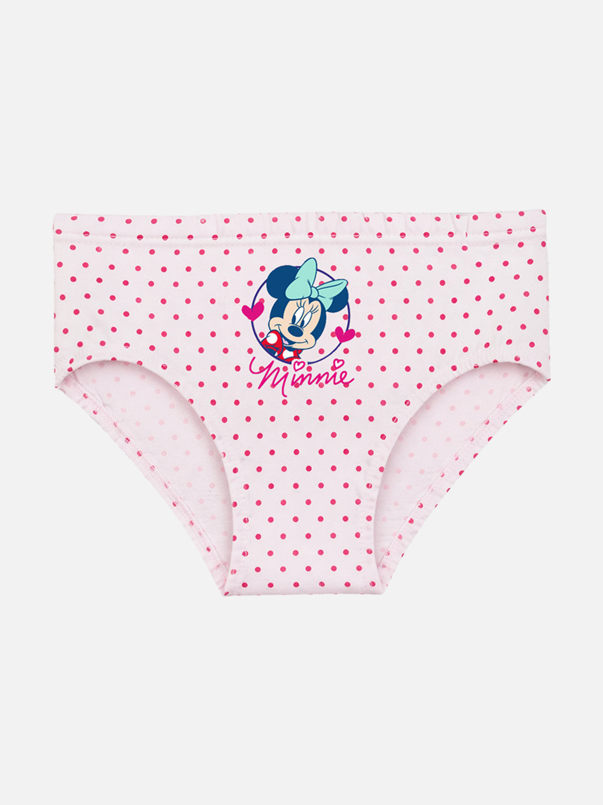 Girls Minnie & Friends 100% Cotton Panty with Inner Elastic for Skin Friendly Everyday Innerwear - Pack of 3