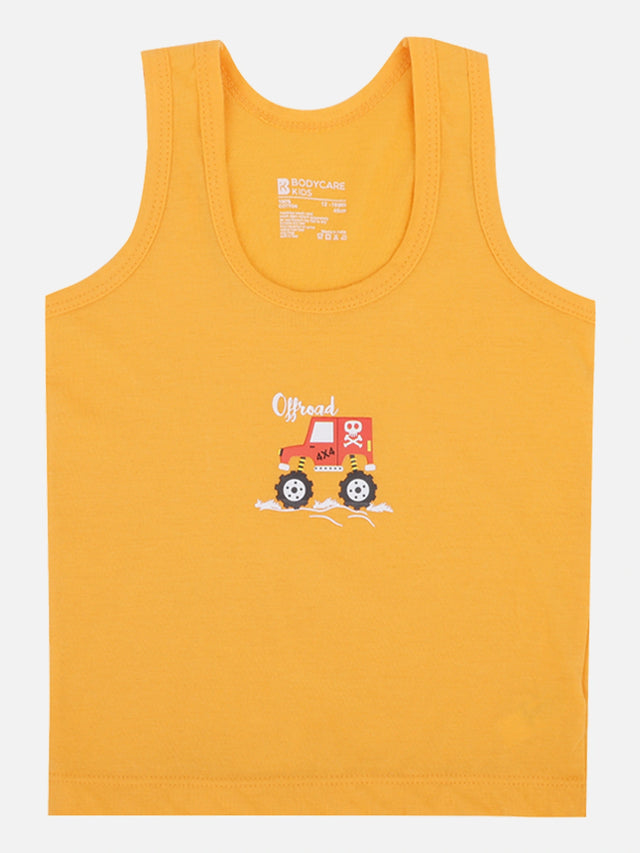 Baby Boys Cotton Regular Fit Vest Round Neck Sleeveless Innerwear for Everyday Comfort and Easy Wear - Pack of 6