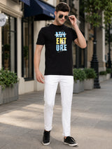 Men T-Shirt Round Neck Half Sleeves with Regular Casual Styling for Everyday Wear and Layering Comfort