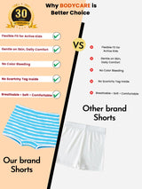 Girls 100% Cotton Boyshorts Inner Elastic Pack of 3 - Bodycare