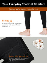 Men Thermal Bottom for Winter Wear, Warm Base Layer Comfort, Cold Weather Protection and Regular Inner Use