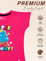 Baby Girls Round Neck Half Sleeve T-Shirt for Casual Wear, Easy Movement, Everyday Comfort and Regular Wardrobe Use