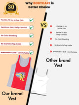 Bodycare Tom & Jerry Boys Vest Round Neck Sleeveless Pack Of 3 - Bodycare