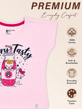 Baby Girls Round Neck Half Sleeve T-Shirt for Casual Wear, Easy Movement, Everyday Comfort and Regular Wardrobe Use