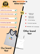 Unisex 100% Cotton Round Neck Sleeveless Vest for Baby Innerwear Comfort and Easy Layering - Pack of 3