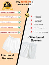 Unisex 100% Cotton Bloomer with Attached Elastic for Soft Everyday Innerwear Comfort and Use - Pack of 3