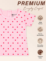 Baby Girls Cotton Round Neck Half Sleeve T-Shirt for Casual Wear, Easy Dressing and Everyday Wardrobe Use - Pack of 1