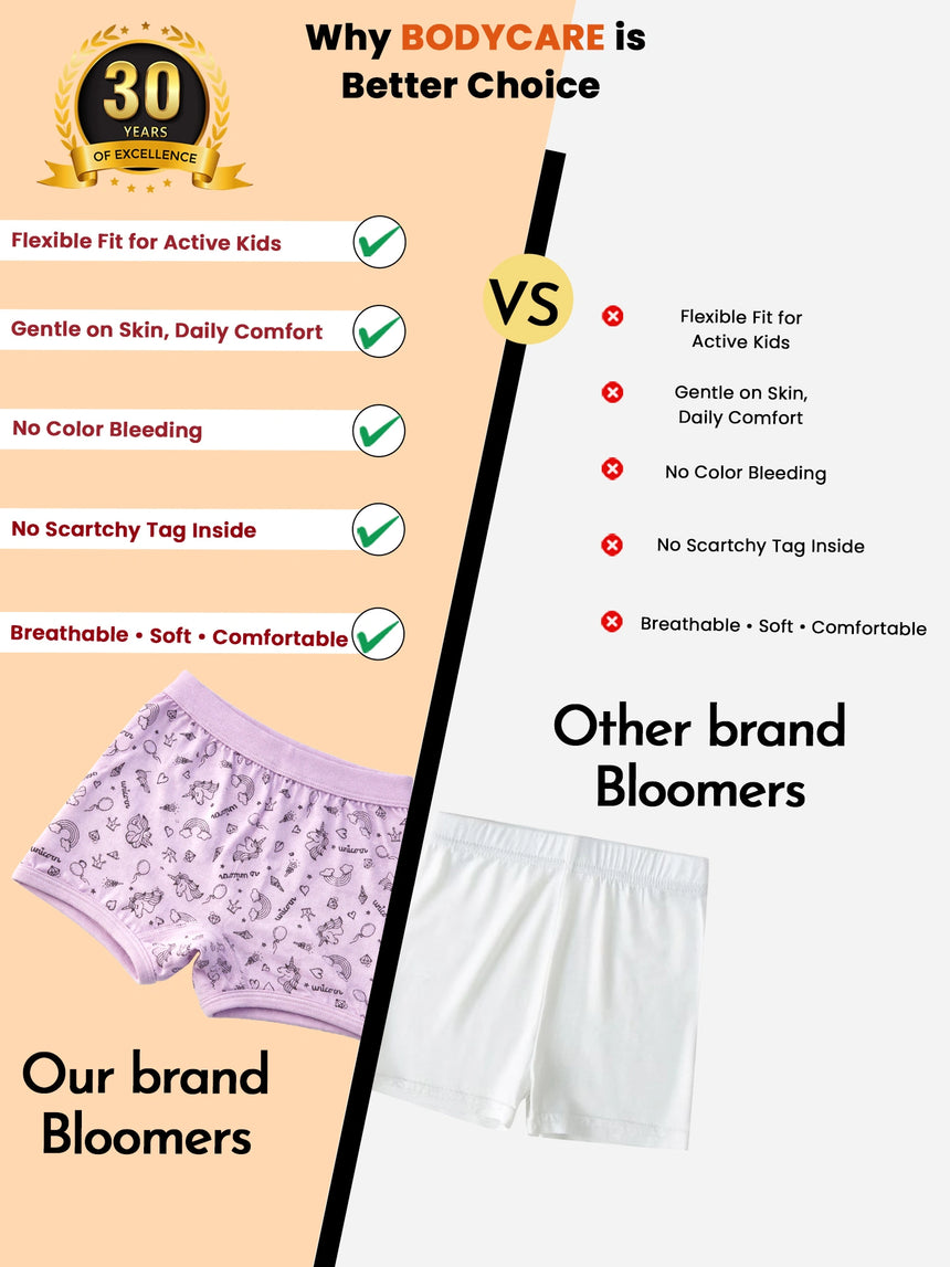 Unisex 100% Cotton Bloomer Lycra Band Pack of 3