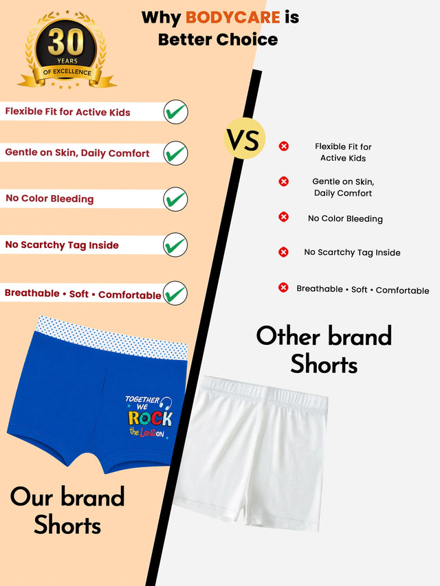 Girls Innerwear Boyshorts with Lycra Band for Comfortable Coverage, Easy Movement and Everyday Wardrobe Essentials - Pack of 2