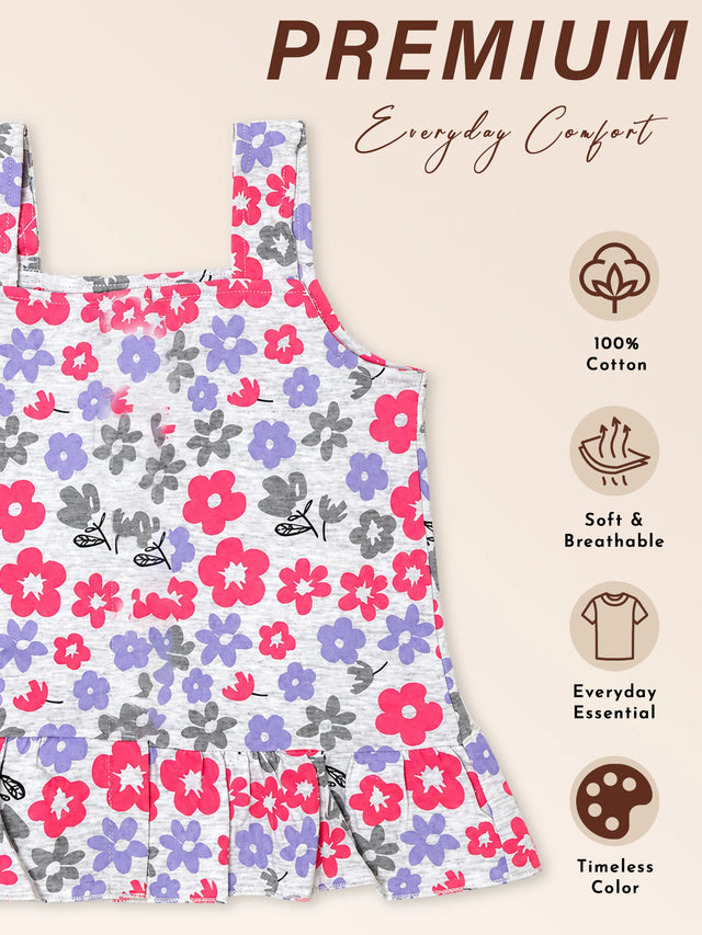 Girls 100% Cotton Top and Bottom Set for Everyday Outfit Comfort, Casual Wear and Easy Movement Essentials