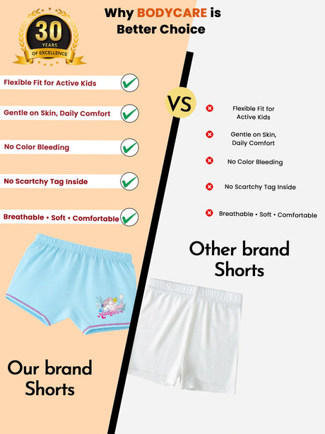 Girls Princess Boyshorts Inner Elastic Pack of 4 - Bodycare