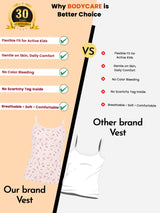 Girls Cotton Vest Round Neck Sleeveless