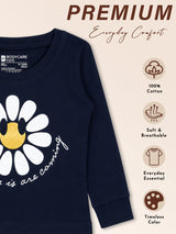 Baby Girls Solid T-Shirt Round Neck Full Sleeves Casual Wear Top for Playtime, Travel and Everyday Outfits - Pack of 1
