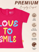 Baby Girls Cotton Round Neck Half Sleeve T-Shirt for Casual Wear, Easy Dressing and Everyday Wardrobe Use - Pack of 1