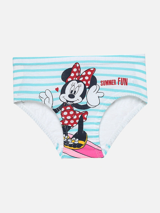 Girls Minnie & Friends 100% Cotton Innerwear Panty Inner Elastic for Everyday Innerwear Comfort, Secure Fit and Regular Use - Pack of 3