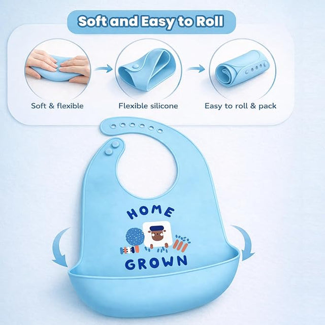 Baby Bibs for Boys Girls | Soft Cotton Waterproof Feeding Bibs |Reusable, Washable, Unisex Infant Bib Set