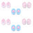 Girls Booties Pack of 6 - Color13 - F