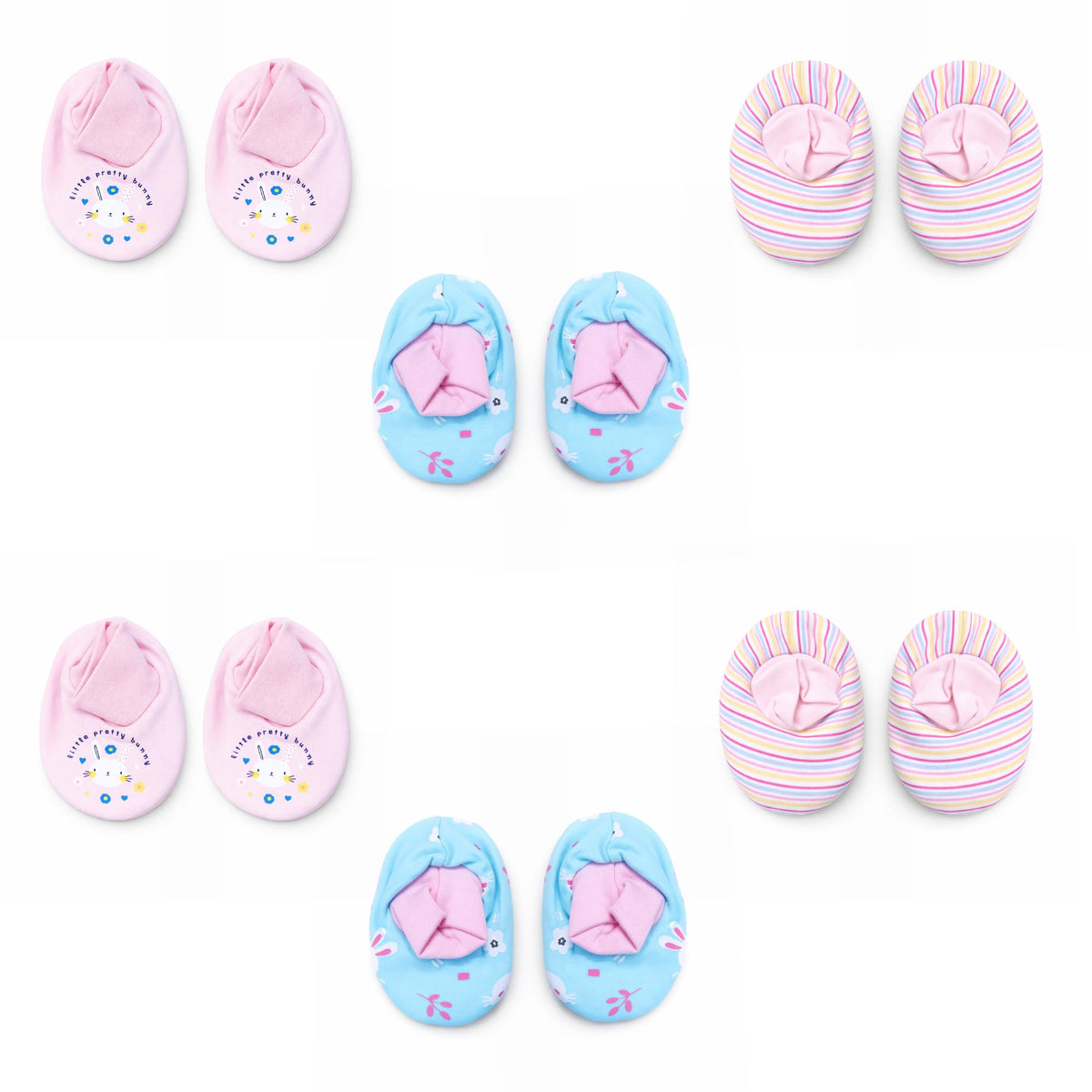 Girls Booties Pack of 6 - Color13 - F