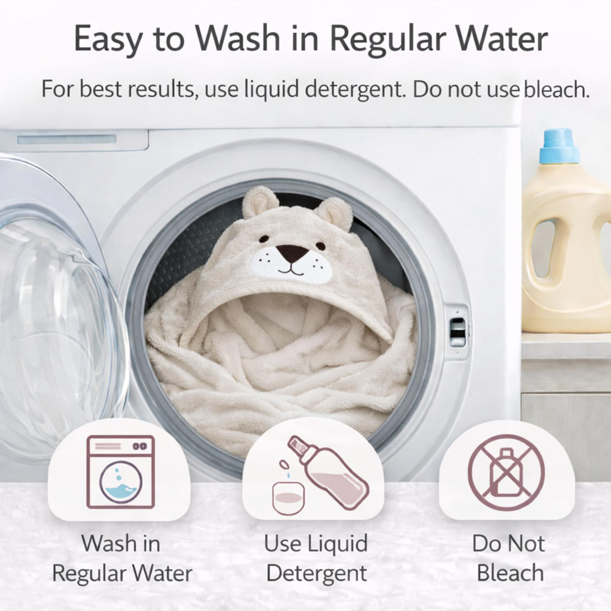 Baby 3D Hoodtowel&W.Cloth - Blanket & 3 Washcloth - F