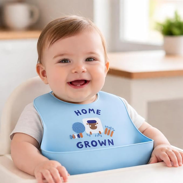 Baby Bibs for Boys Girls | Soft Cotton Waterproof Feeding Bibs |Reusable, Washable, Unisex Infant Bib Set