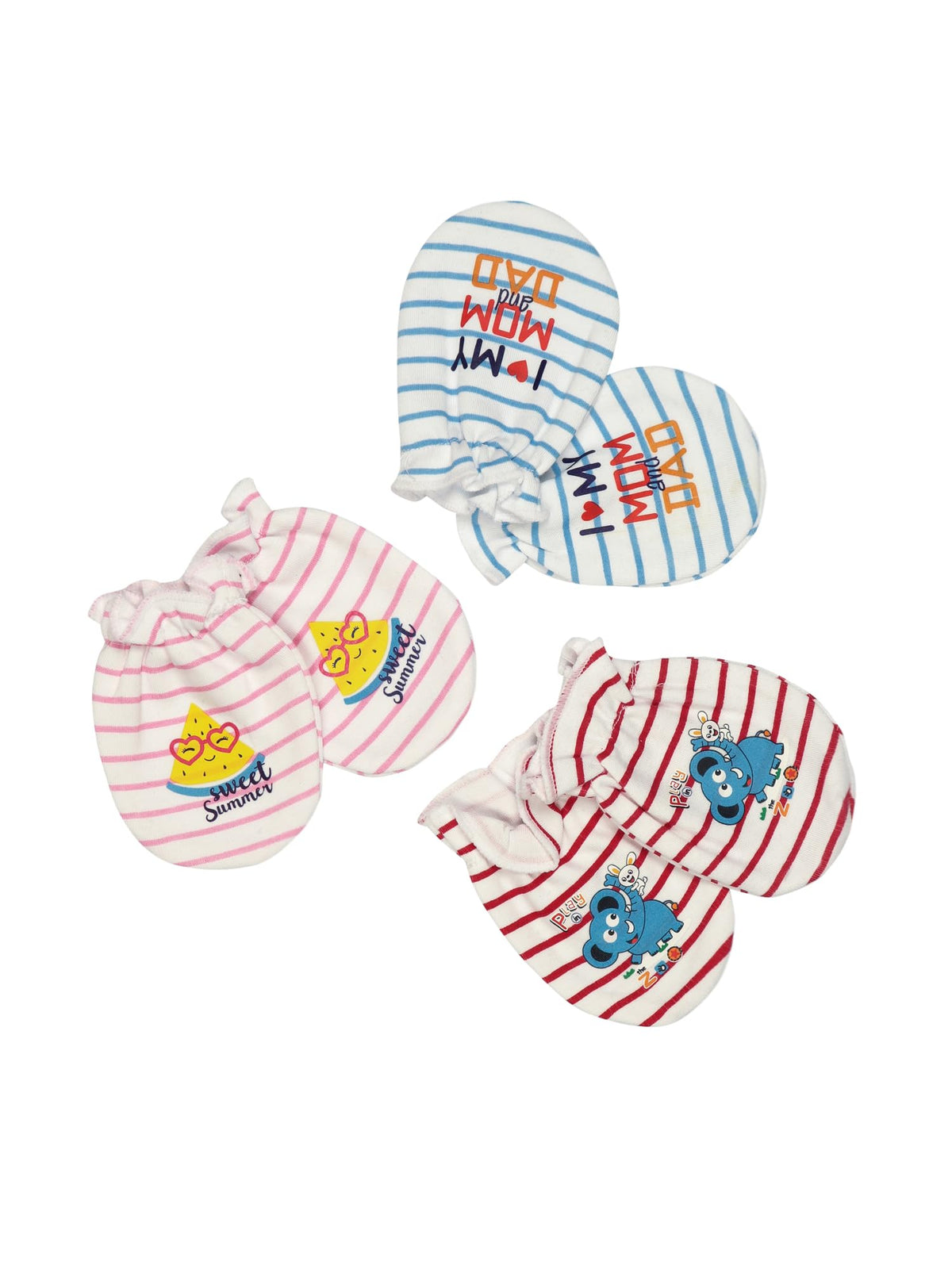 Baby Mittens Pack of 6 - Off White - F