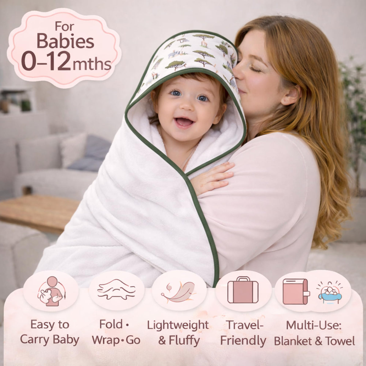 Baby Towel With Washcloth - Blanket & Washcloth - F