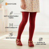 Girls' Non Terry Stretch Tights - Red - 5