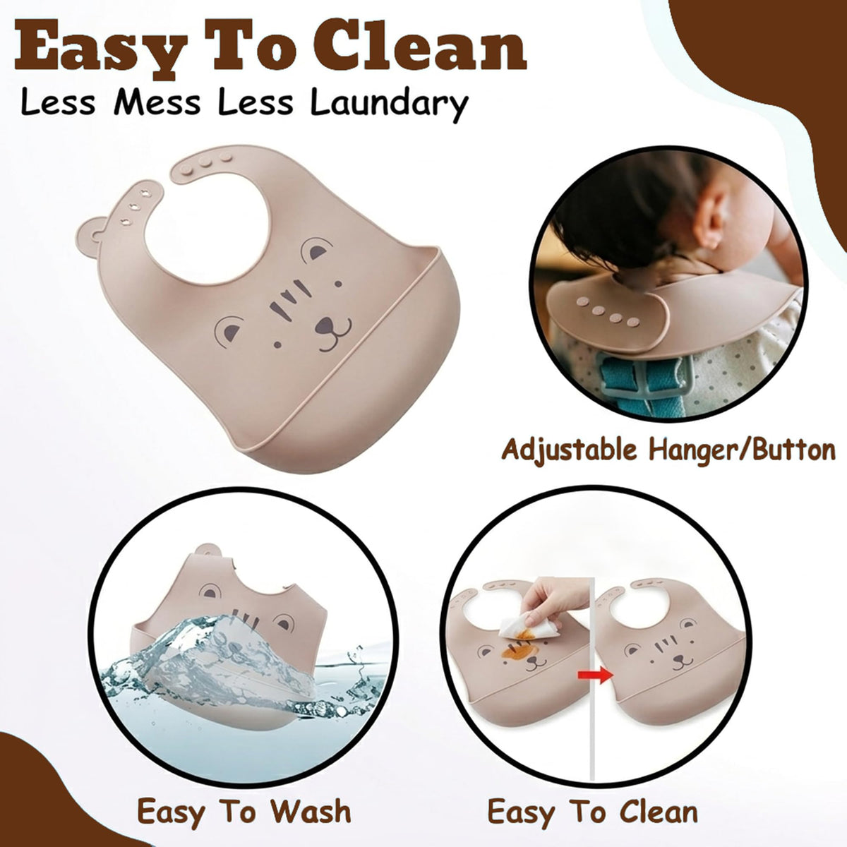 Baby Bibs Pack of 6 - Assorted - F
