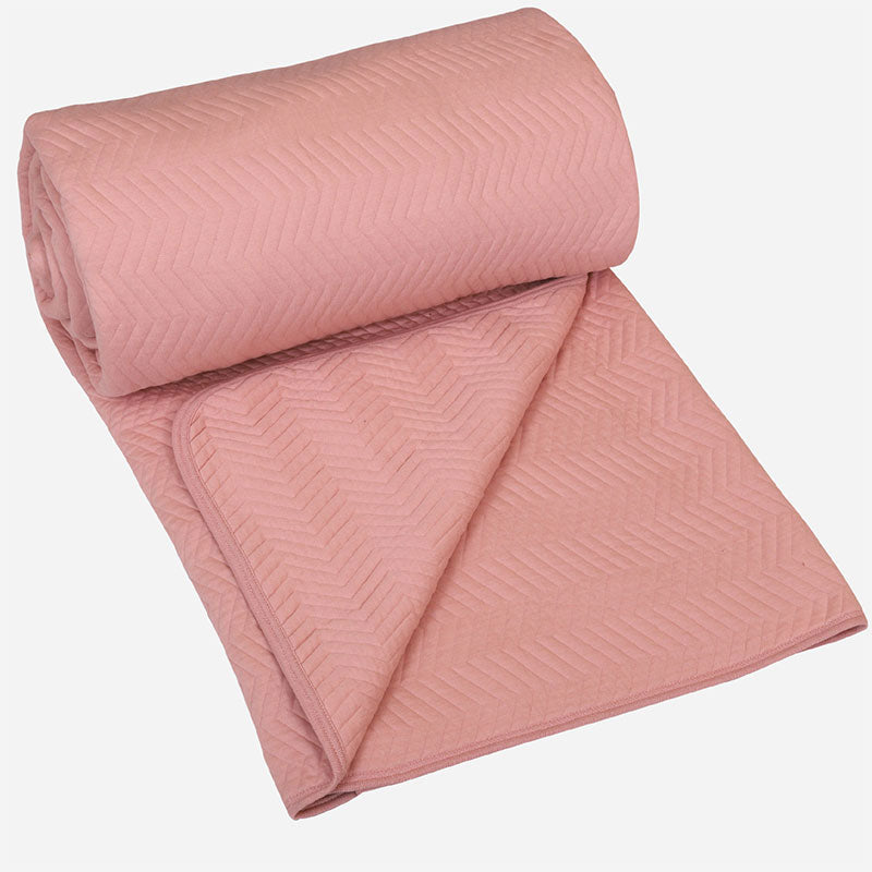 BodyComfy 100% Cotton Hosiery King-Size Fitted Bedcover – Chevron Print