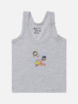 Unisex Baby 100% Cotton Sleeveless Vest with Round Neck, Cute Prints and Breathable Innerwear Comfort - Pack of 3