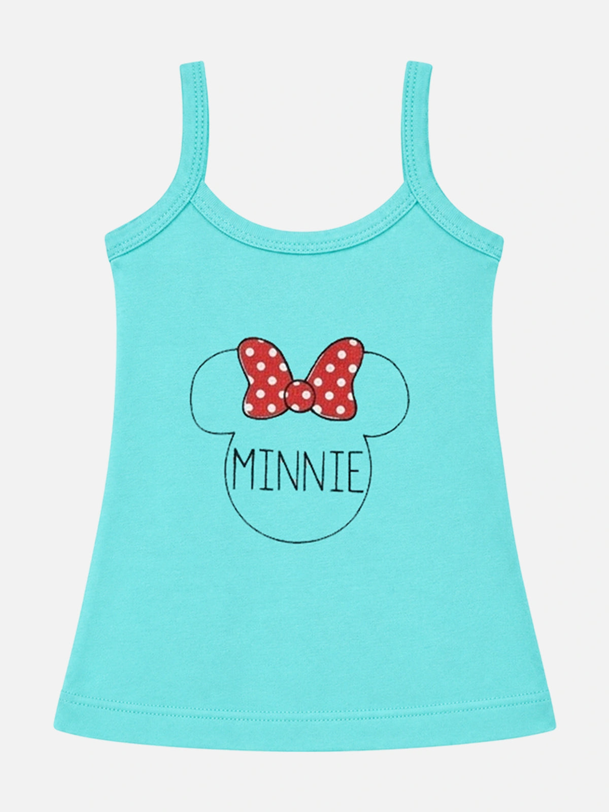 Baby Girls Minnie & Friends 100% Cotton Round Neck Sleeveless Camisole for Everyday Innerwear - Pack of 5