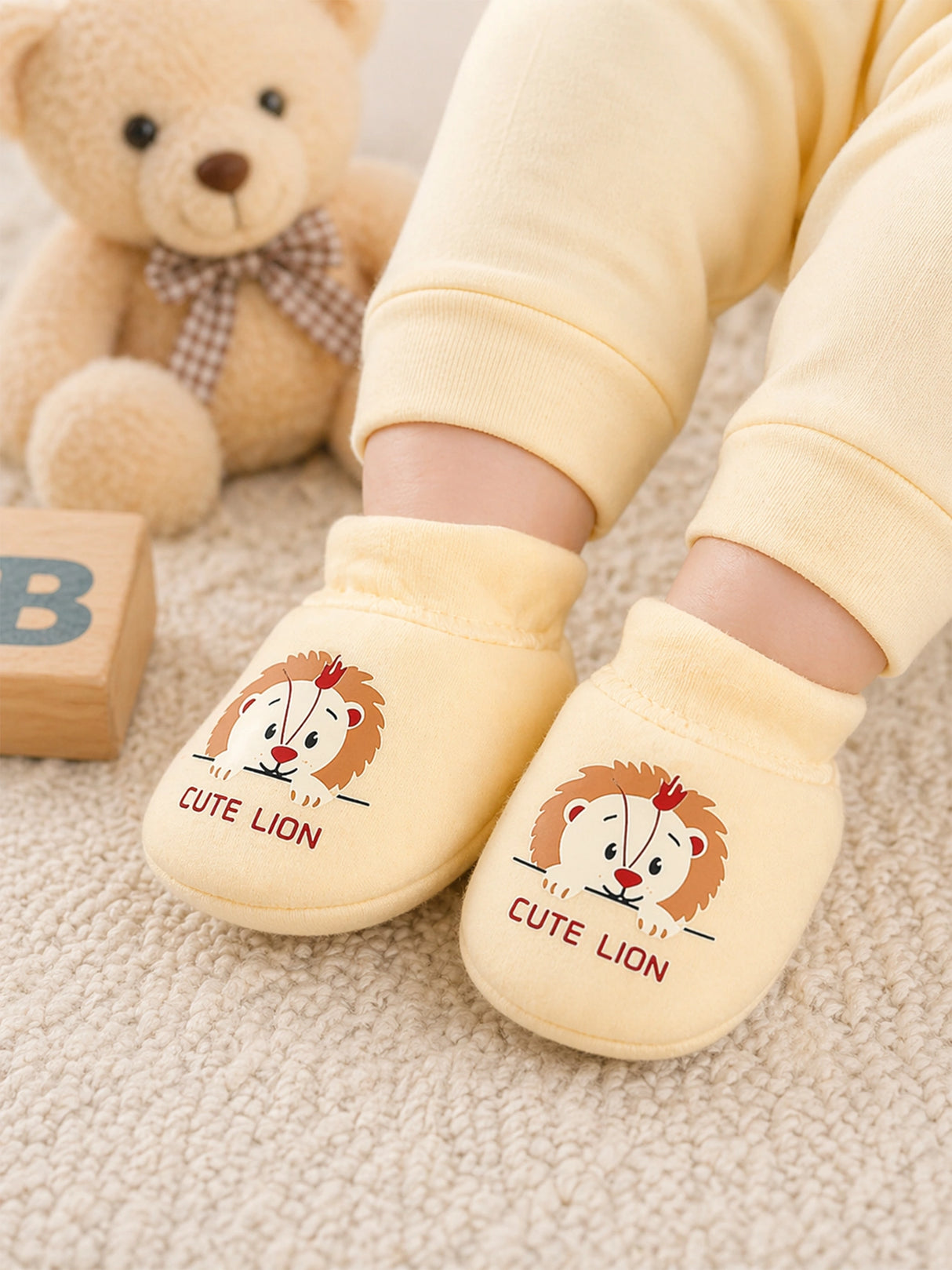 Baby Booties for Regular Baby Care, Gentle Foot Coverage and Everyday Wardrobe Essentials - Pack of 3