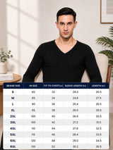Men Antibacterial Thermal Top with V Neck and Full Sleeves for Winter Base Layering and Cold-Weather Comfort Essentials