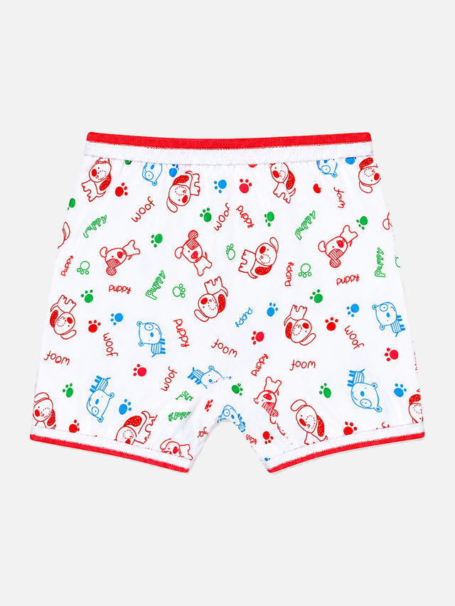 Unisex 100% Cotton Printed Bloomer with Top Elastic Waist for Comfortable Innerwear Essentials - Pack of 6