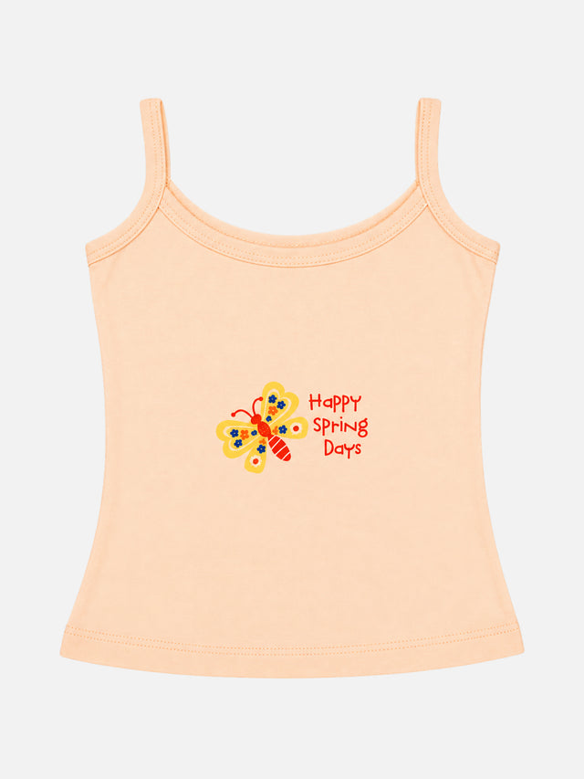 Baby Girls 100% Cotton Camisole Sleeveless Vest for Soft Breathable Everyday Comfort and Easy Layering - Pack of 3