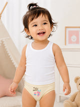 Baby Girls Solid Panty with Inner Elastic Waistband for Comfortable Everyday Innerwear Essentials - Pack of 6