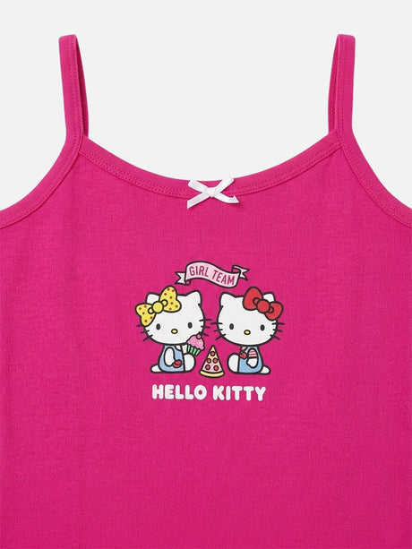 Girls Hello Kitty 100% Cotton Vest Round Neck Sleeveless Pack of 3