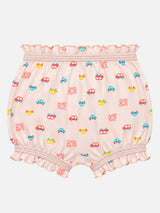 Baby Girls 100% Cotton Bloomers with Regular Fit for Everyday Innerwear Comfort and Baby Essentials - Pack of 3