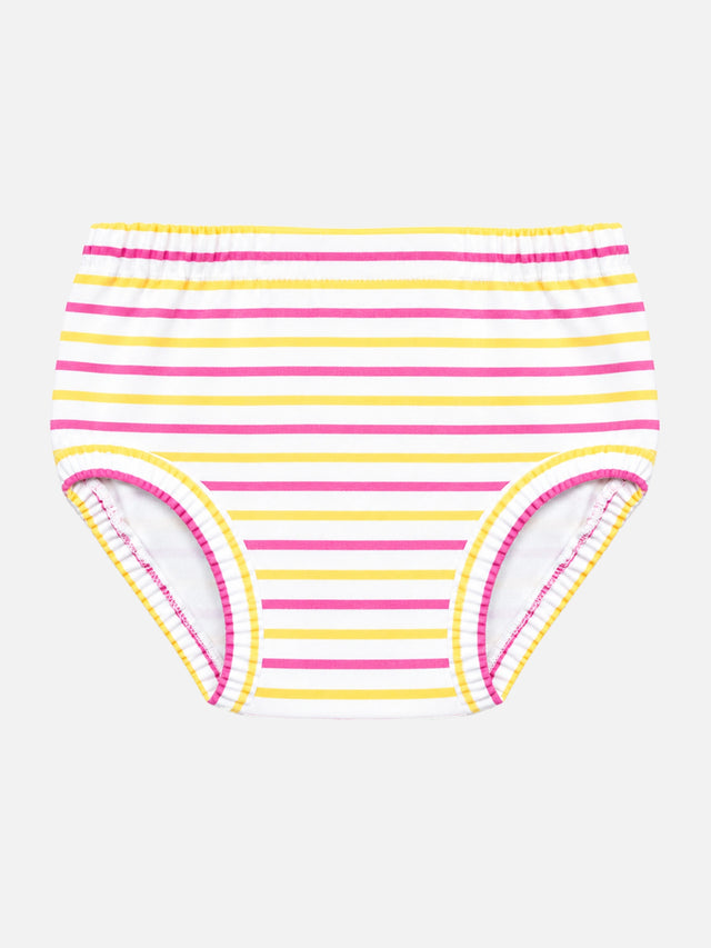 Baby Girls 100% Cotton Panty with Inner Elastic, Soft Breathable Fabric and Everyday Innerwear Comfort - Pack of 3