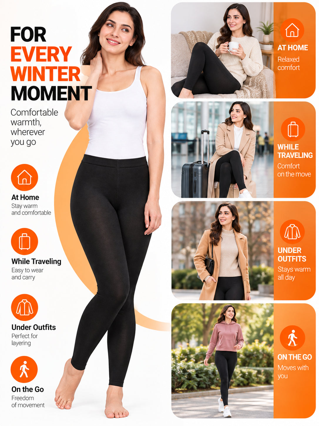 Women Extra Soft Thermal Bottom for Winter Layering, Comfortable Coverage and Cold Weather Essentials - Pack of 1