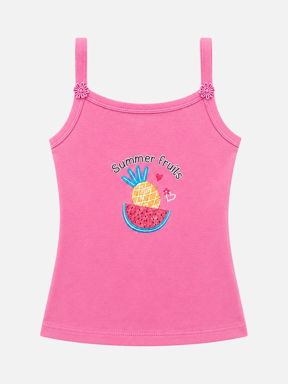 Girls Printed 100% Cotton Vest with Dori Neck, Sleeveless Design and Everyday Innerwear Comfort - Pack of 4