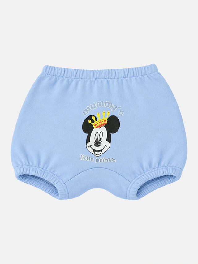 Baby Mickey and Friends 100% Cotton Bloomer with Inner Elastic for Everyday Innerwear Comfort - Pack of 3