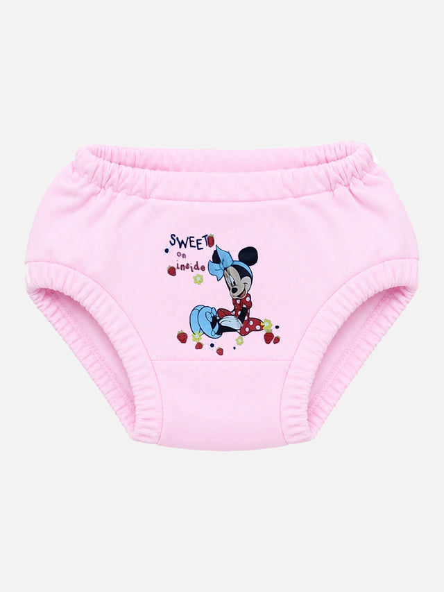 Baby Girls 100% Cotton Innerwear Panty with Inner Elastic, Soft Breathable Fabric and Everyday Comfort - Pack of 3